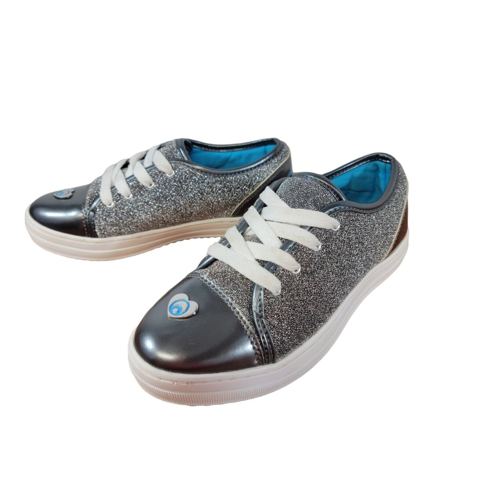 Osiris Lona Girls Athletic Glitter Silver Sneaker Shoes Size 4‎